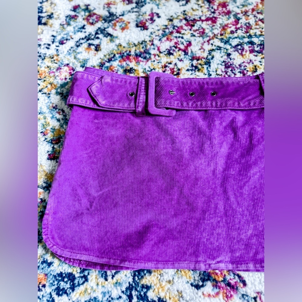 Free People On The Go-go Cord mini Skirt - Picture 2 of 7